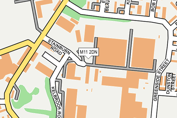 M11 2DN map - OS OpenMap – Local (Ordnance Survey)