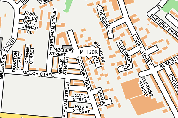 M11 2DR map - OS OpenMap – Local (Ordnance Survey)