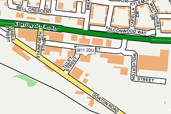 M11 2DU map - OS OpenMap – Local (Ordnance Survey)