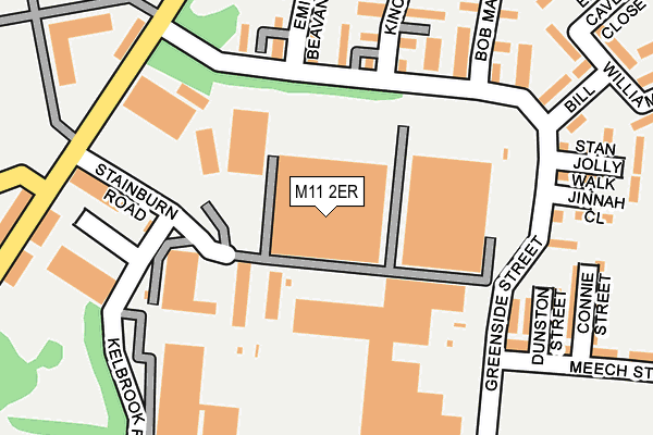 M11 2ER map - OS OpenMap – Local (Ordnance Survey)