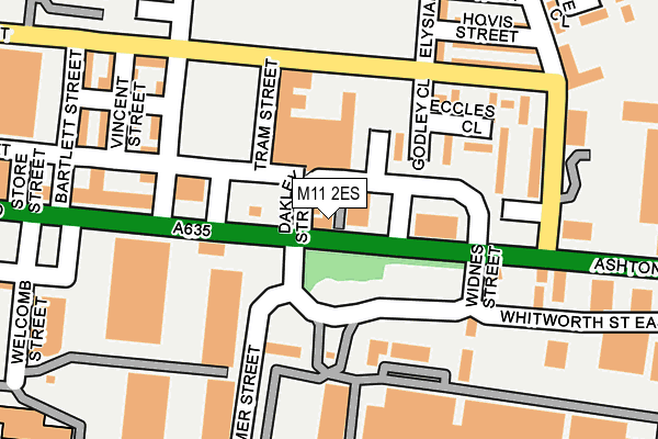 M11 2ES map - OS OpenMap – Local (Ordnance Survey)