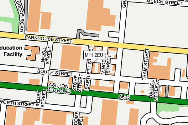 M11 2EU map - OS OpenMap – Local (Ordnance Survey)