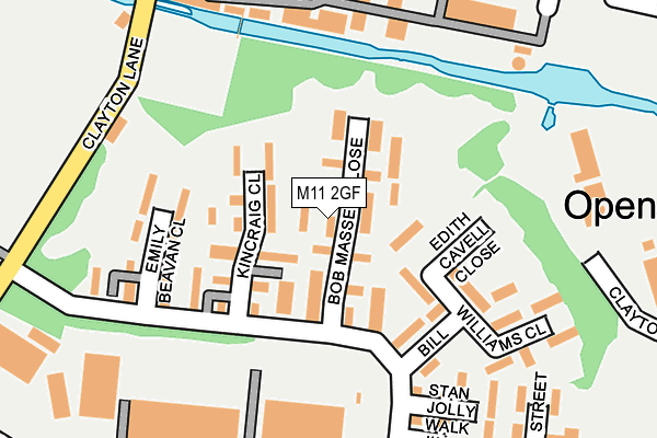 M11 2GF map - OS OpenMap – Local (Ordnance Survey)