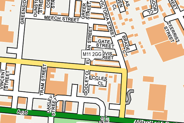 M11 2GG map - OS OpenMap – Local (Ordnance Survey)