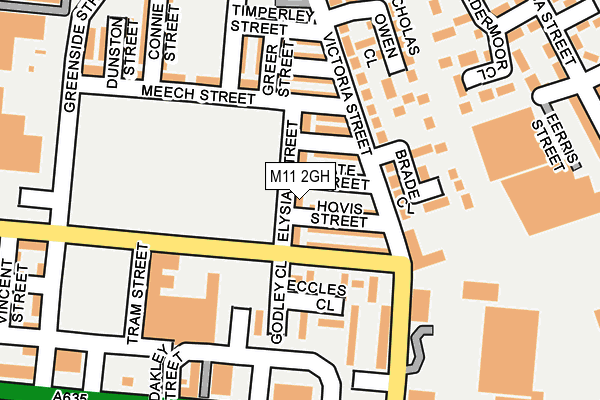 M11 2GH map - OS OpenMap – Local (Ordnance Survey)