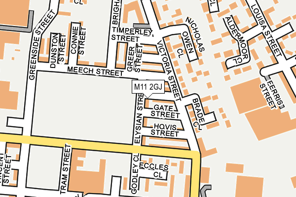 M11 2GJ map - OS OpenMap – Local (Ordnance Survey)