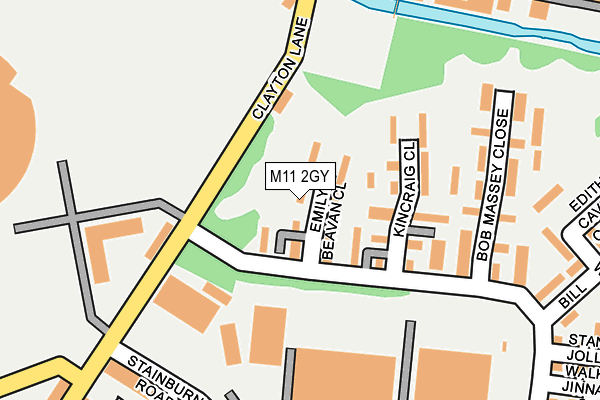 M11 2GY map - OS OpenMap – Local (Ordnance Survey)