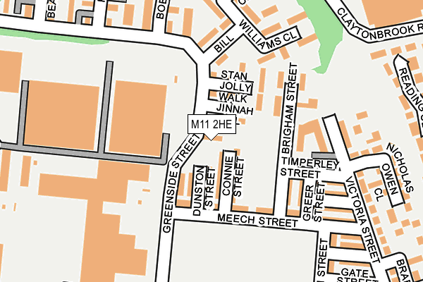 M11 2HE map - OS OpenMap – Local (Ordnance Survey)