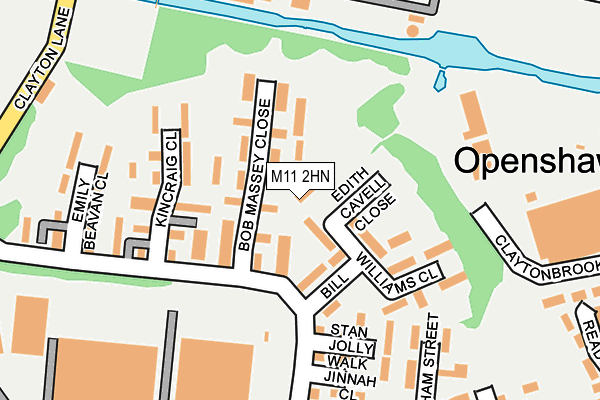 M11 2HN map - OS OpenMap – Local (Ordnance Survey)