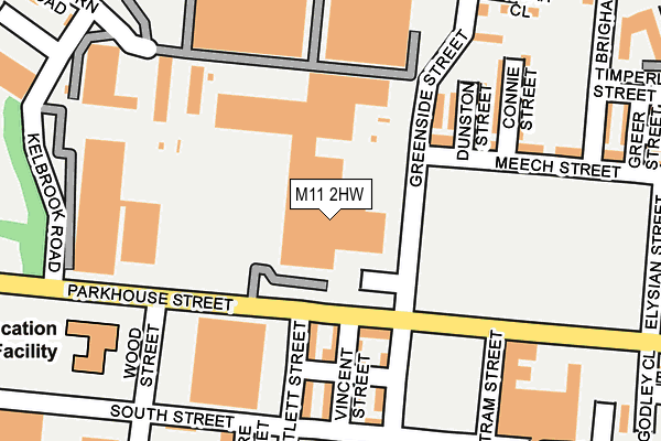 M11 2HW map - OS OpenMap – Local (Ordnance Survey)