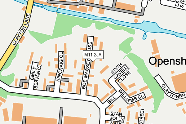 M11 2JA map - OS OpenMap – Local (Ordnance Survey)