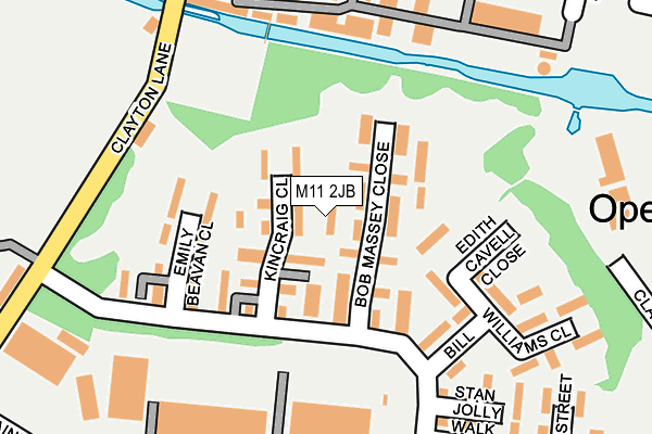 M11 2JB map - OS OpenMap – Local (Ordnance Survey)