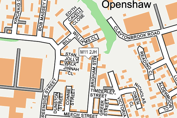 M11 2JH map - OS OpenMap – Local (Ordnance Survey)
