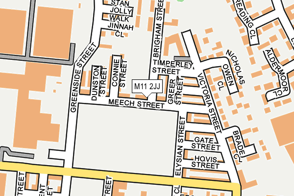 M11 2JJ map - OS OpenMap – Local (Ordnance Survey)