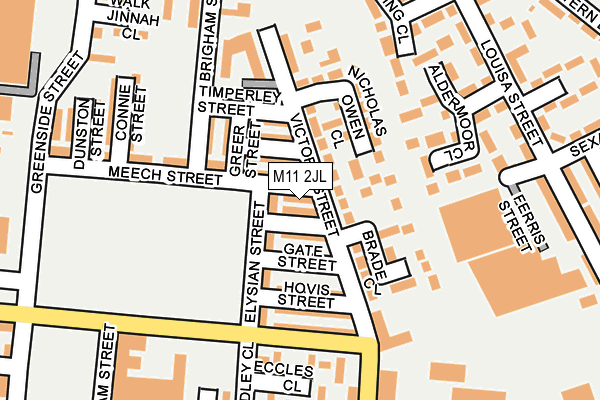 M11 2JL map - OS OpenMap – Local (Ordnance Survey)