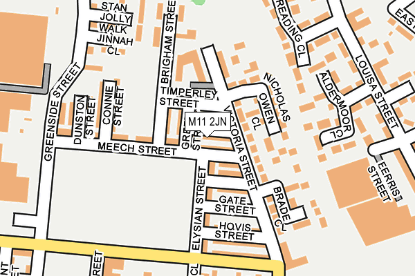 M11 2JN map - OS OpenMap – Local (Ordnance Survey)