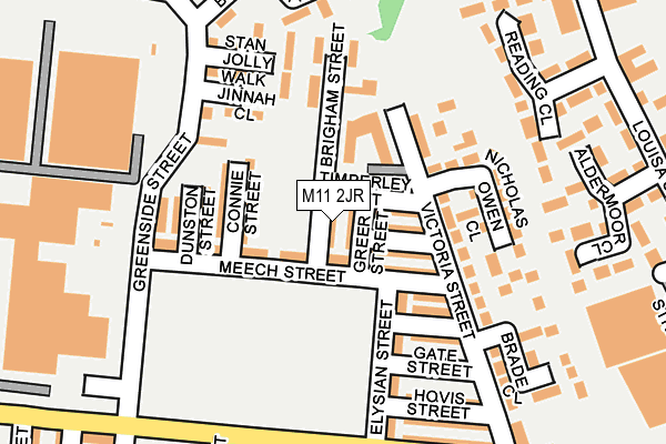 M11 2JR map - OS OpenMap – Local (Ordnance Survey)