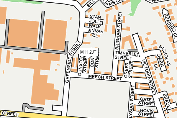 M11 2JT map - OS OpenMap – Local (Ordnance Survey)