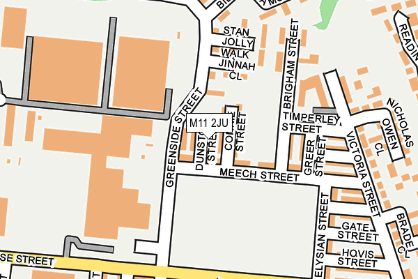 M11 2JU map - OS OpenMap – Local (Ordnance Survey)