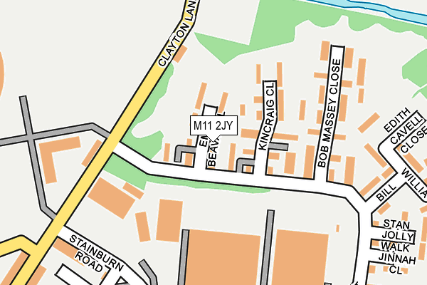 M11 2JY map - OS OpenMap – Local (Ordnance Survey)