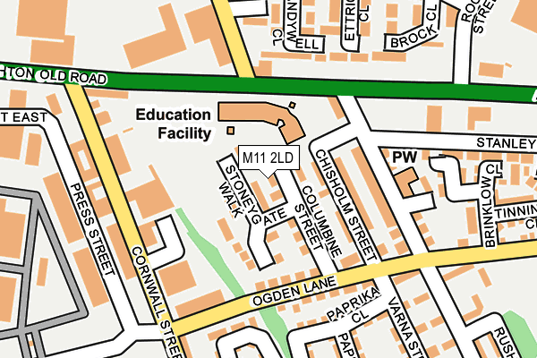 M11 2LD map - OS OpenMap – Local (Ordnance Survey)