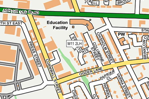 M11 2LH map - OS OpenMap – Local (Ordnance Survey)