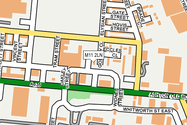 M11 2LN map - OS OpenMap – Local (Ordnance Survey)