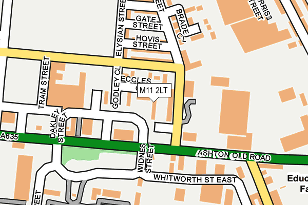 M11 2LT map - OS OpenMap – Local (Ordnance Survey)