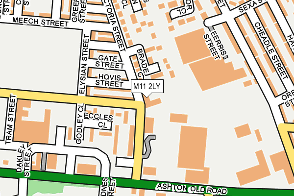 M11 2LY map - OS OpenMap – Local (Ordnance Survey)