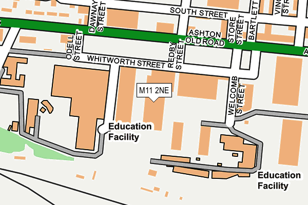 M11 2NE map - OS OpenMap – Local (Ordnance Survey)