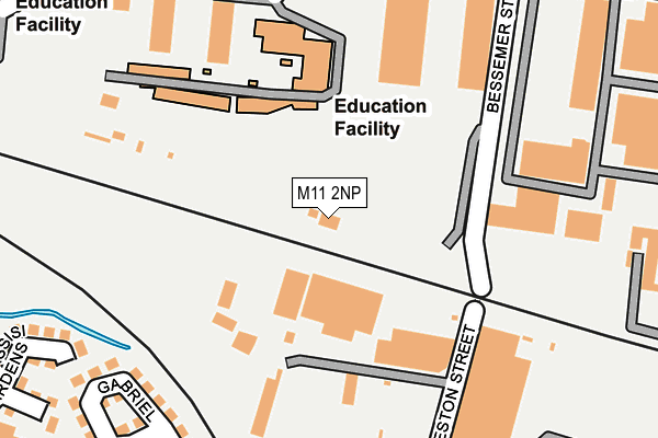 M11 2NP map - OS OpenMap – Local (Ordnance Survey)