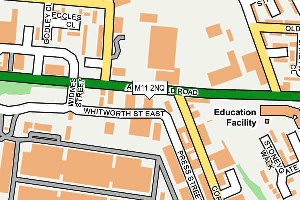 M11 2NQ map - OS OpenMap – Local (Ordnance Survey)