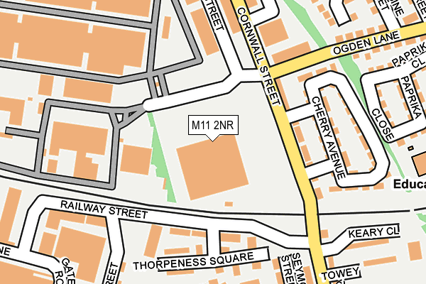 M11 2NR map - OS OpenMap – Local (Ordnance Survey)