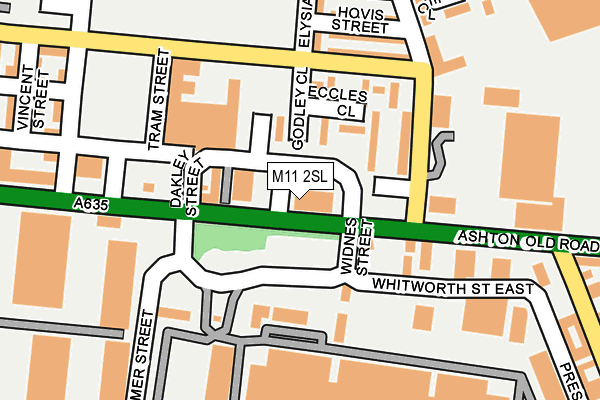 M11 2SL map - OS OpenMap – Local (Ordnance Survey)