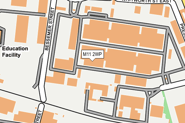 M11 2WP map - OS OpenMap – Local (Ordnance Survey)