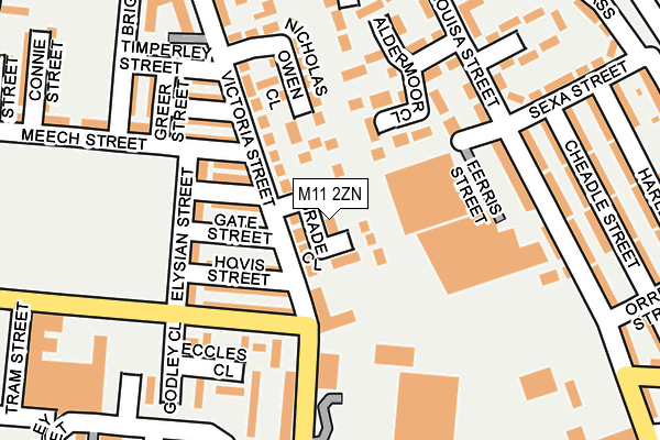 M11 2ZN map - OS OpenMap – Local (Ordnance Survey)