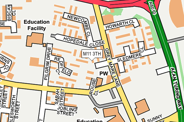 M11 3TH map - OS OpenMap – Local (Ordnance Survey)