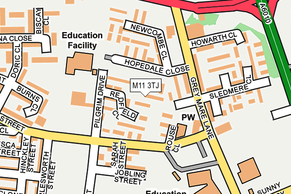 M11 3TJ map - OS OpenMap – Local (Ordnance Survey)