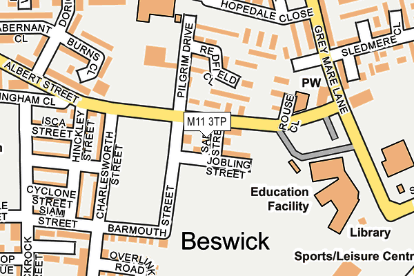 M11 3TP map - OS OpenMap – Local (Ordnance Survey)