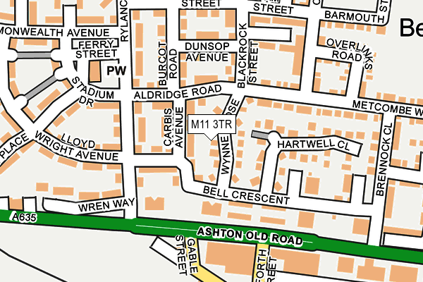 M11 3TR map - OS OpenMap – Local (Ordnance Survey)