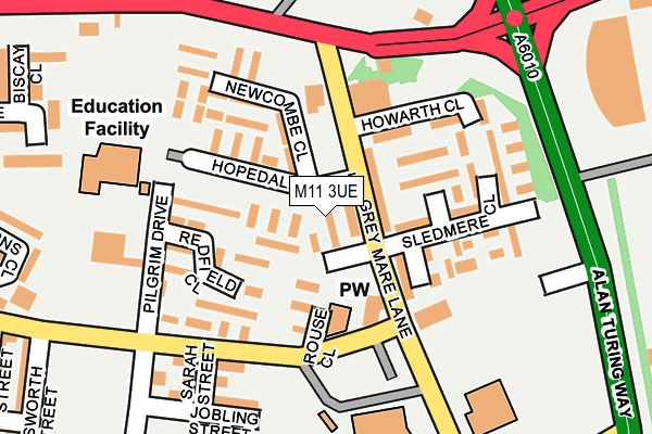 M11 3UE map - OS OpenMap – Local (Ordnance Survey)