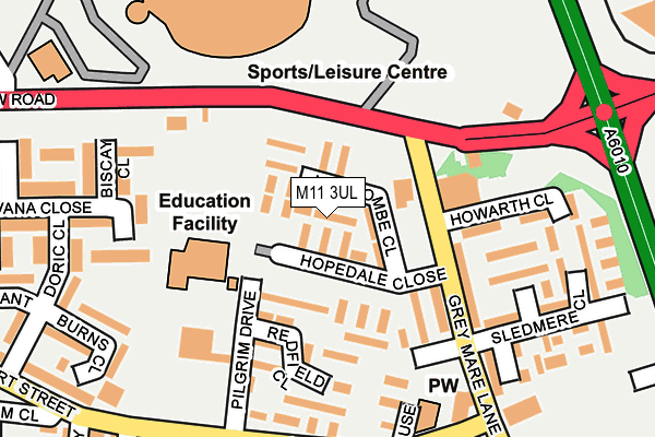 M11 3UL map - OS OpenMap – Local (Ordnance Survey)