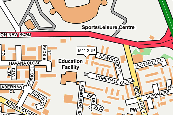 M11 3UP map - OS OpenMap – Local (Ordnance Survey)