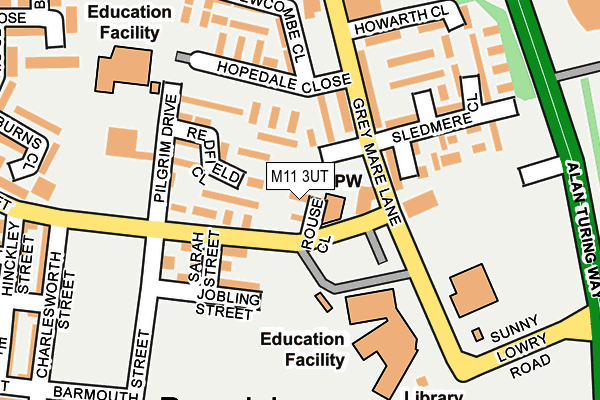 M11 3UT map - OS OpenMap – Local (Ordnance Survey)