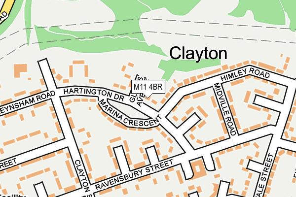 M11 4BR map - OS OpenMap – Local (Ordnance Survey)