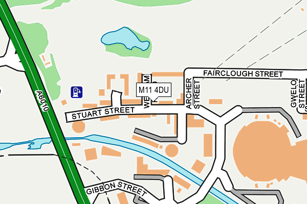 M11 4DU map - OS OpenMap – Local (Ordnance Survey)