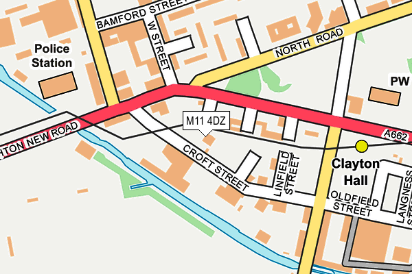 M11 4DZ map - OS OpenMap – Local (Ordnance Survey)