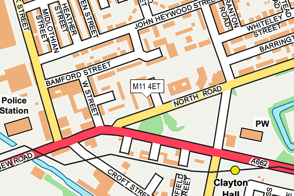 M11 4ET map - OS OpenMap – Local (Ordnance Survey)