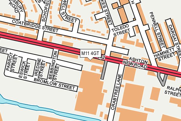 M11 4GT map - OS OpenMap – Local (Ordnance Survey)