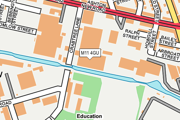 M11 4GU map - OS OpenMap – Local (Ordnance Survey)